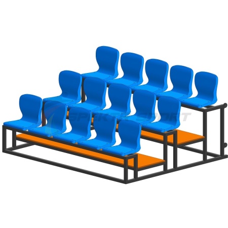 Купить Трибуна мобильная 3 ряда сиденья пластиковые на 15 мест в Кольчугине 